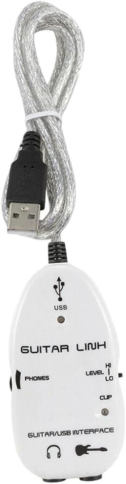 Guitar To USB Interface Link Cable for PC/MAC Recording 6.3mm Jack White|Musical Instruments & Gear | Guitars & Basses | Parts & Accessories | Cables