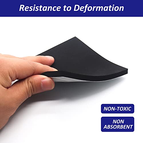 Foam Padding Sheets With Adhesive Backing - Self Stick Neoprene Insulation Foam,8Pcs 1/4 Inch Thick X 4 Inch Long X 4 Inch Wide - Closed Cell Foam Sheet Square Pad #TOP4