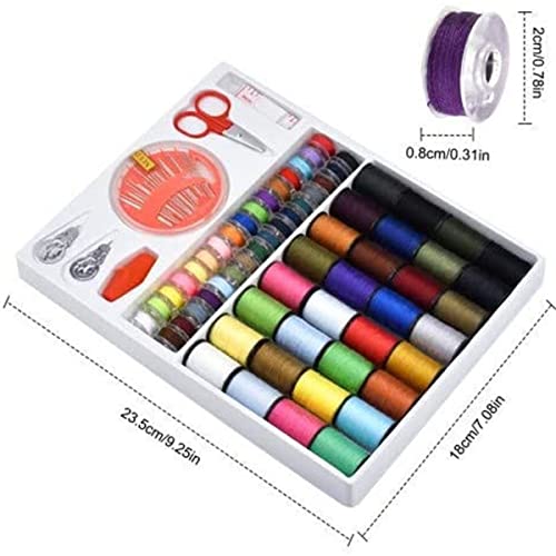 Kit de hilos para costura 64 pcs colores surtidos miniatura 4