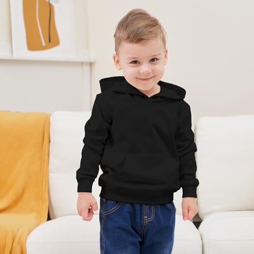 Baby Kids Boy Girl Solid Casual Pocket Hoodie Sweatershirt Long Sleeve Pullover Tops 1-6T3