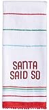 Set of 2 Celebrate St. Nicholas Square 16" x 25" Hand Towels Santa Said So