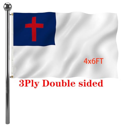 Drapeaux chrétiens haut de gamme Jayus double face 3 plis