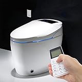 Perfectbot Modern Intelligent Smart Toilet, One-Piece Dual Flush,Comfort Height Toilet Warm Dryer,Automatic Energy Saving System(Advance Bidet and Soft Closing Seat) (Ⅳ)