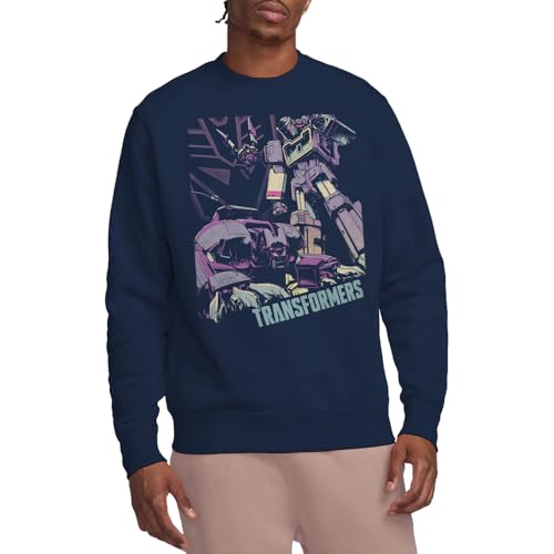 Transformers Generations Decepticon Soundwave On The Hunt Unisex Sweatshirt, Navy, Medium