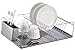 Home Basics Chrome Dish Rack with Stainless Steel Tray