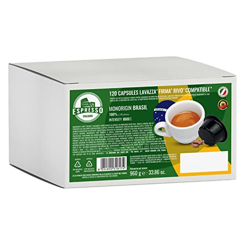 Espresso Italiano 120 Capsule Caffè Compatibile con Lavazza Firma (120