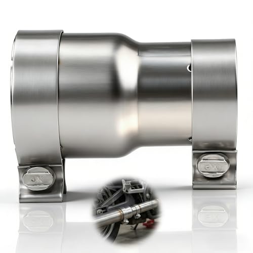 sturiz Manchon Reducteur Echappement Acier inoxydable 304 pour 140 mm Collier Echappement 45mm à 51mm Réducteur Bande Tuyau D'échappement Acier Inoxydable Collier de Serrage Double D'échappement