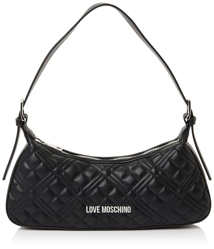Love Moschino SAC QUILTED PU NOIR+GAL.NIKEL, Noir, Taille unique