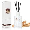 Reed Diffuser Set Sandalwood Scented Oil Diffuser 676 fl oz 200 ml Home Fragrance Diffuser with Reed Sticks Air Fresheners for Home Bathroom Shelf Decor