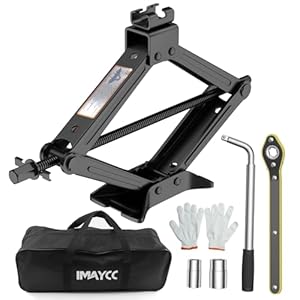 IMAYCC Car Jack Kit, Scissor Jack for Car 2 Ton (4409 lbs) Tire Jack Repair Kit,Spare Tire Changing Kit with Lug Wrench,Emergency Kit for Vehicle/Auto/SUV/MPV