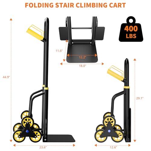 Carretilla para escaleras resistente de 440 lb miniatura 4