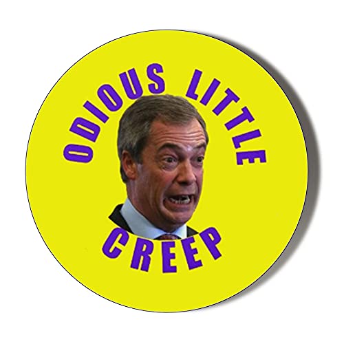 Gift Insanity Multi Nigel Farage Odious Little Creep 10 X 49Mm Vinyl Stickers Pack Of 10