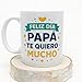 MUGFFINS taza papa con frase Feliz día papá Te quiero mucho en Español 330 Ml Imagen de MUGFFINS taza papa con frase Feliz día papá Te quiero mucho en Español 330 Ml