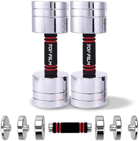 Amazon | TOP FILM ダンベル 可変式 小型 スチール製 2個セット 2.5kg 