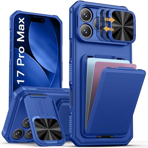 Image of SSLOTSCASE for iPhone 17 Pro Max Wallet Case with Card Holder, Royal Blue