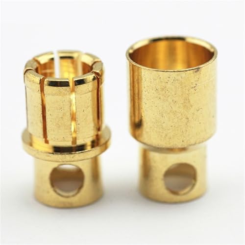Conectores macho y hembra de bala de 6.0mm ranurados para modelismo, 5 pares