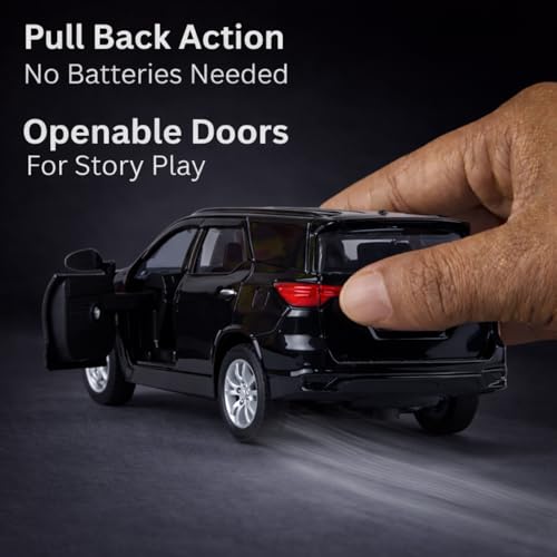 Image of Elite Cruiser SUV Toy Car with Push-Back Action & Openable Doors| Durable ABS Plastic Off-Road Car Toy for Kids (3+ Years)|Black