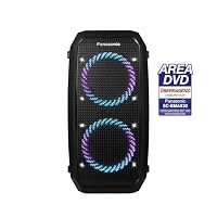 Panasonic SC-BMAX30 tragbarer Party-Lautsprecher mit Bluetooth, integrierter Beleuchtung, Bass Reflex Port, 320 W, 14-Stunden-Akku, USB, IPX4, Gitarren- & Mikrofoneingängen für Karaoke, Schwarz – Ansicht 2