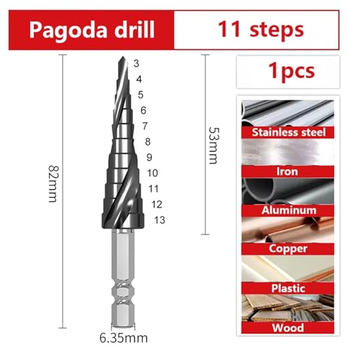 Foret de pagode en cobalt premium pour alesage millimetrique de structure en metal - 2