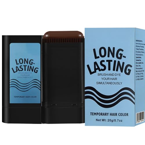 Portable Hair Coloring Comb - 20g Waterproof Dye Concealer Cream | Quick Temporary, Root Cover and Gray Ideal for Home, Travel, 