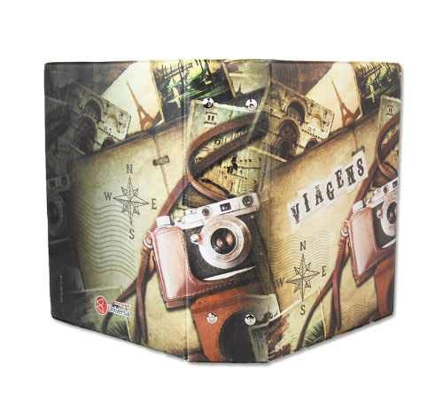 Álbum de fotografias 10x15 Rustico Viagens p/ 500 fotos