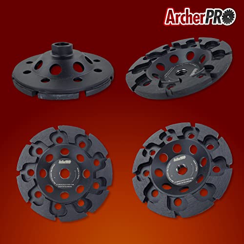 Archer Pro Aggressive 7" In. T-Seg Diamond Grinding Wheel, Cup Wheel For Concrete Grinding. For Use On Angle Grinder. #TOP6