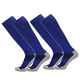 Fitliva Royal Blue Socks Men Women Right to the Knee Sports Socks for People Over 5'9" Boot Socks fo