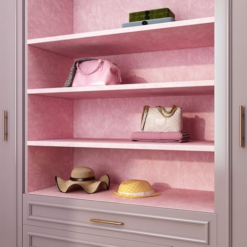 Papel pintado efecto terciopelo rosa coral 44.5cmx7m de rollo autoadhesivo vintage para salon 5