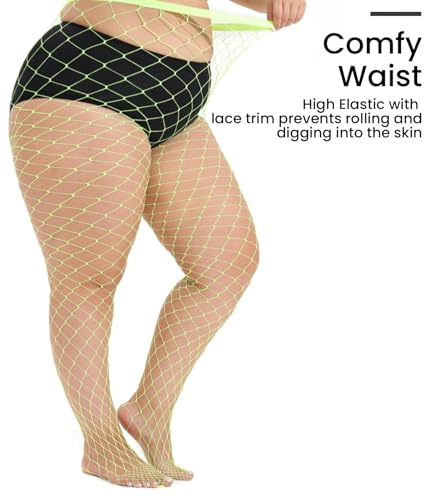 Image of Plus Size Fishnet tights stockings Big Mesh Leggings Pantyhose for women