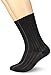 Dim chaussettes fil d'écosse côtes fines élégance et finesse Homme x2, Noir, Taille - 39-42