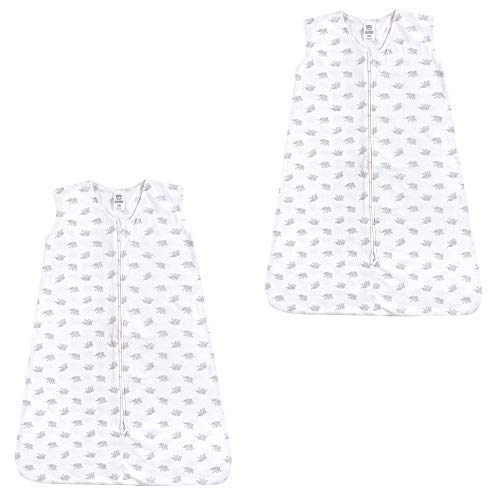 Image of Luvable Friends Unisex Baby Sleeveless Jersey Cotton Sleeping Bag, Sack, Blanket, Gray Elephants Jersey 2-Pack, 18-24 Months