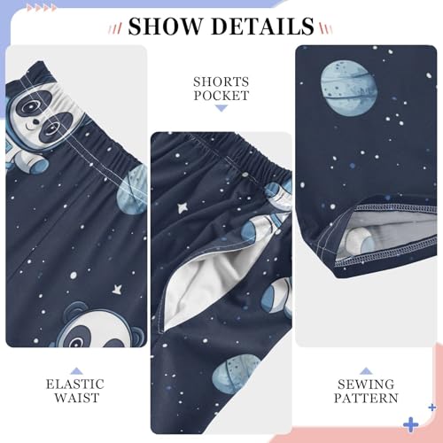 Pajama Bottoms, Panda Astronaut Cute Pattern Pajamas Pant Lounge Wear Sleep Long Pants Casual Sleepwear4