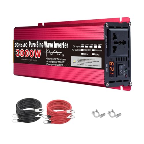 BAIYITONGDA 3000W gCo[^[ DC 12V/24V/48V/60V  AC 110V/220V ɕϊ ԗpp[Co[^[ AC\Pbg1t gbNAƒpAԗp,60v to 230v