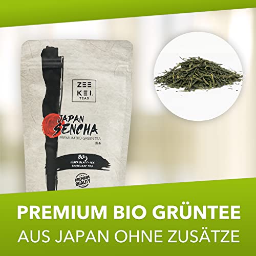 Foto von MatchaMagic Bio Sencha - Japanischer Grüntee 80g - Lose Blätter - Aromatischer Grüner Tee - Alternative zu Matcha