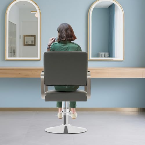 Image of Barber Chair,Salon Chair for Hair Stylist with Height Adjustment,360 Rotatable Salon Chair for Barber Store,Beauty Salons,Spas