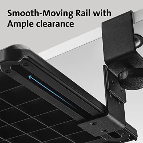 Kensington Smartfit Clamp-On Keyboard Drawer Black 13.3"X32.4"X2.4" #TOP2