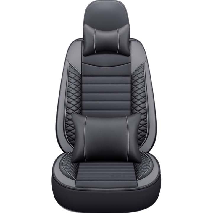Housse de siège auto en cuir PU luxe gris noir pour VW Jetta Sport Wagen