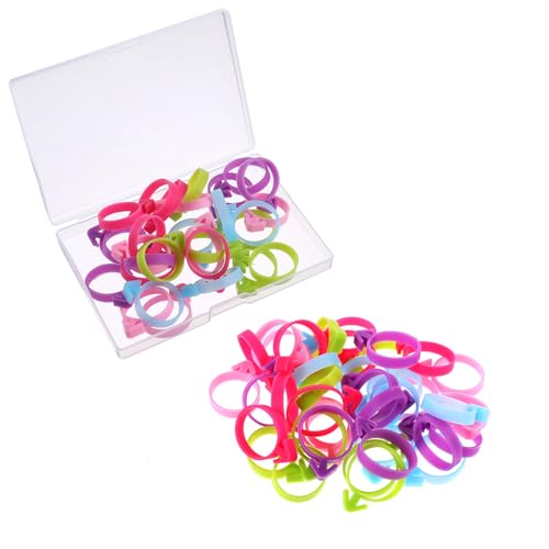 40 Pcs Pastry Bag Ties, Reusable Piping Bag Ties Silicone Icing Bags Tie Decoration Bags Cake and Pastry Supplies Clips for Cake Cookies 5 Color