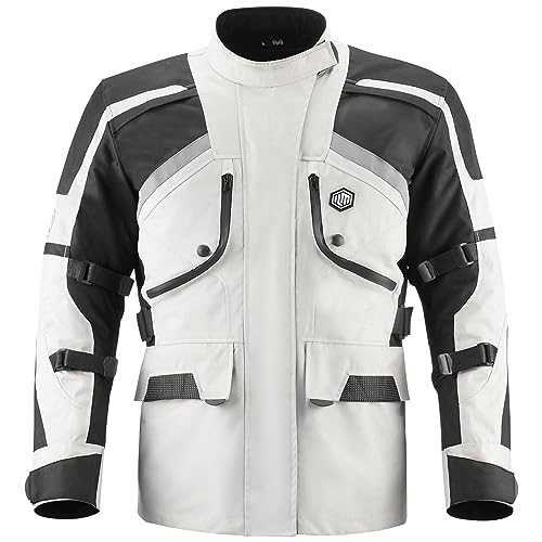 ILM Motorcycle Jacket Adventure Mens Riding Armored...