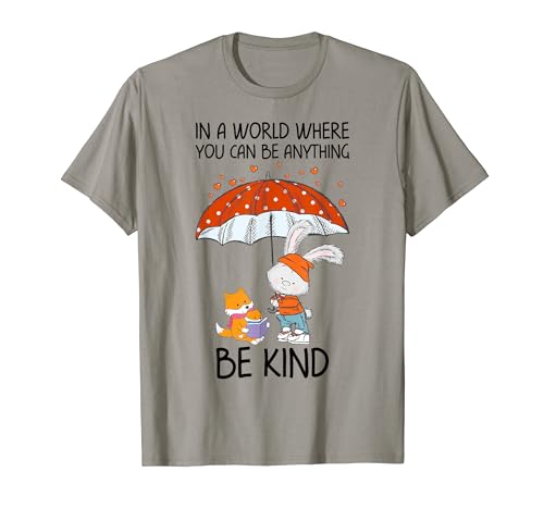 Teacher Life Be Kind Rabbit Gift Teen Girls Red Fox Teacher T-Shirt