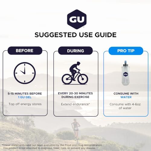 GU ENERGY Original Sports Nutrition Energy Gel, Salted Caramel, 24-Count — view 4