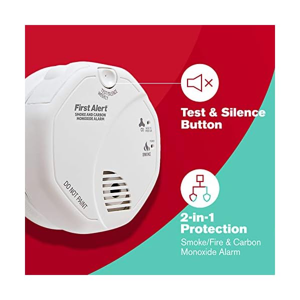 First Alert SCO5 Combination Optical Smoke Alarm & Carbon Monoxide Detector, AA Battery Powered - Image 5