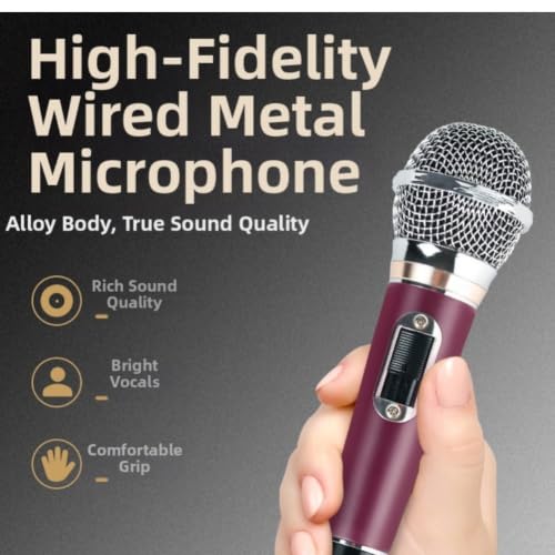 Micrófono con cable dinámico que elimina ruidos para karaoke y directos 6