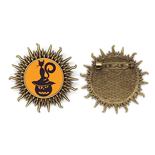 Broche citrouille Halloween en métal idéale sur une veste de soirée