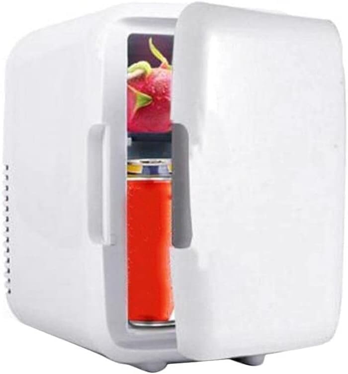 Mała lodówka Mini lodówka samochodowa 4L Przenośna lodówka samochodowa do domu 12V Grzałka chłodnicy Dostępne w 2 kolorach (Color : Bianco)