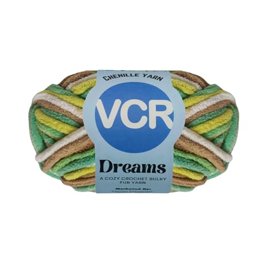 Image of VCR Forest Tri-Color, 100 Grams Hank, 60 Meters Length, Premium Polyester Ball for Crochet and Knitting, Pack of 1 Yarn, Soft and Bulky Fur Suitable for DIY