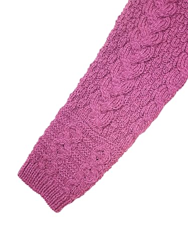 Image of Aran Crafts Irish Women's Double Collar Zip Cardigan (100% Merino Wool)