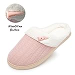 NineCiFun Women's Slip on Fuzzy House Slippers Memory Foam Slippers Scuff Outdoor Indoor Warm Plush Bedroom Shoes with Faux Fur Lining - Image 5