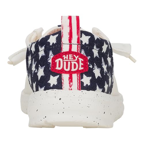 Image of HEYDUDE Wendy Funk Americana Stars, Women's Shoes, Women's Slip-on Loafers, Comfortable & Light-Weight