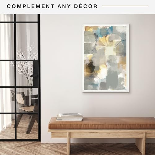 MCS Studio Gallery 20x30 Poster Frame White Woodgrain, Vertical & Horizontal Wall Hanging Large Picture Frame for Photos, Posters & Art Prints (1-Pack)